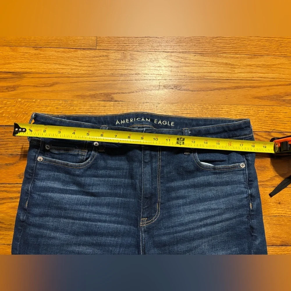 American Eagle Outfitters Dark Blue Denim Jean Shorts - Picture 5 of 7